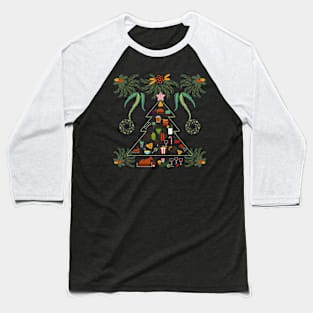 Funny Christmas Tree for Foodies Baseball T-Shirt